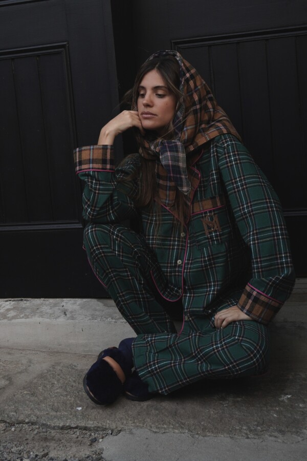 Sleepwalker Pijama Woman Verde / Mostaza