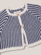 Chaqueta De Rayas Azul Pato