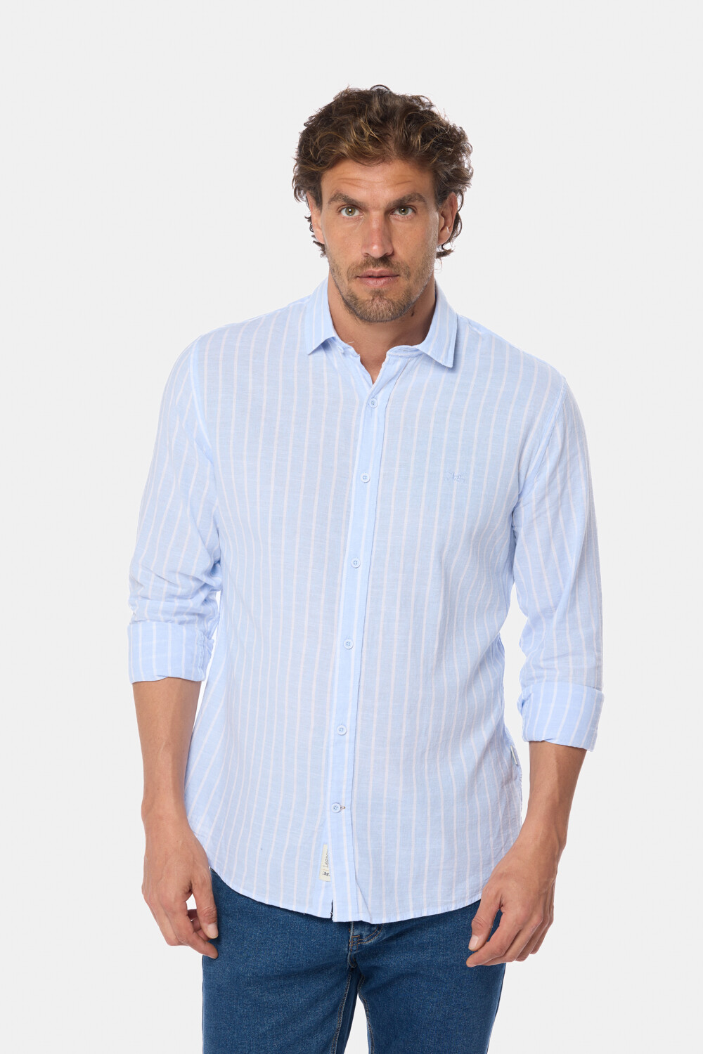 CAMISA DE LINO Azul