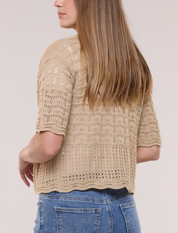 Bolero Tejido Calado BEIGE