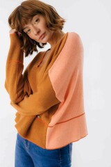 Sweater Saela Camel/Salmon