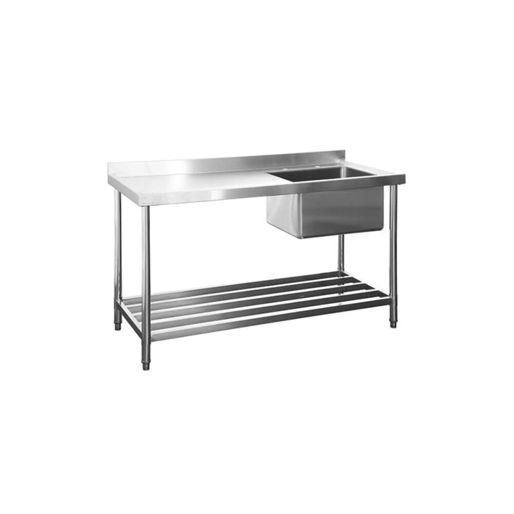 Mesada de Lavado 1 Pileta con Estante 140 x 60 cm Acero Inoxidable Mesada de Lavado 1 Pileta con Estante 140 x 60 cm Acero Inoxidable