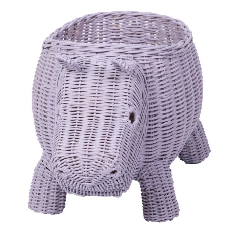 CANASTO DE JUGUETES GRIS RATTÁN HIPPO