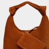 Cartera al hombro Juana en Cuero Gamuza Oxido