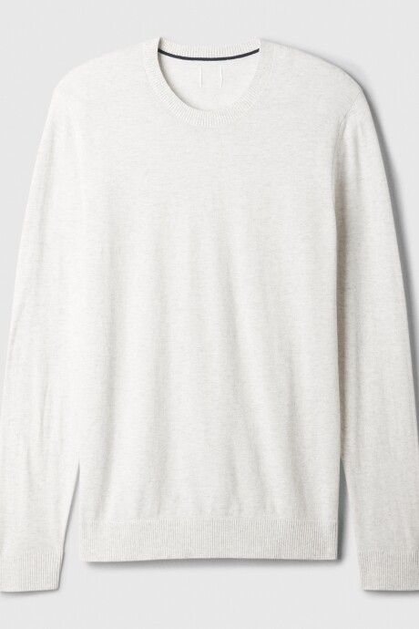 Buzo De Algodón Cuello Redondo Hombre Cream