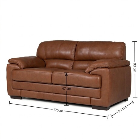 Sofá Oxford - Cuero Advanced - 2 cuerpos Maverick Telha (Preventa)