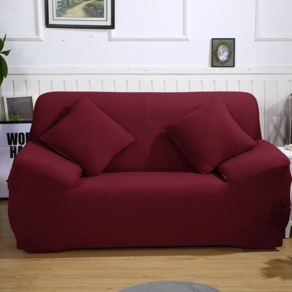 Funda Protector Sillón Sofá 2 Cuerpos Ajustable Elastizada Color Variante Bordo