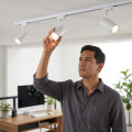 Set De Riel + 3 Spots 1.00m De Largo Soporte De Luz Blanco