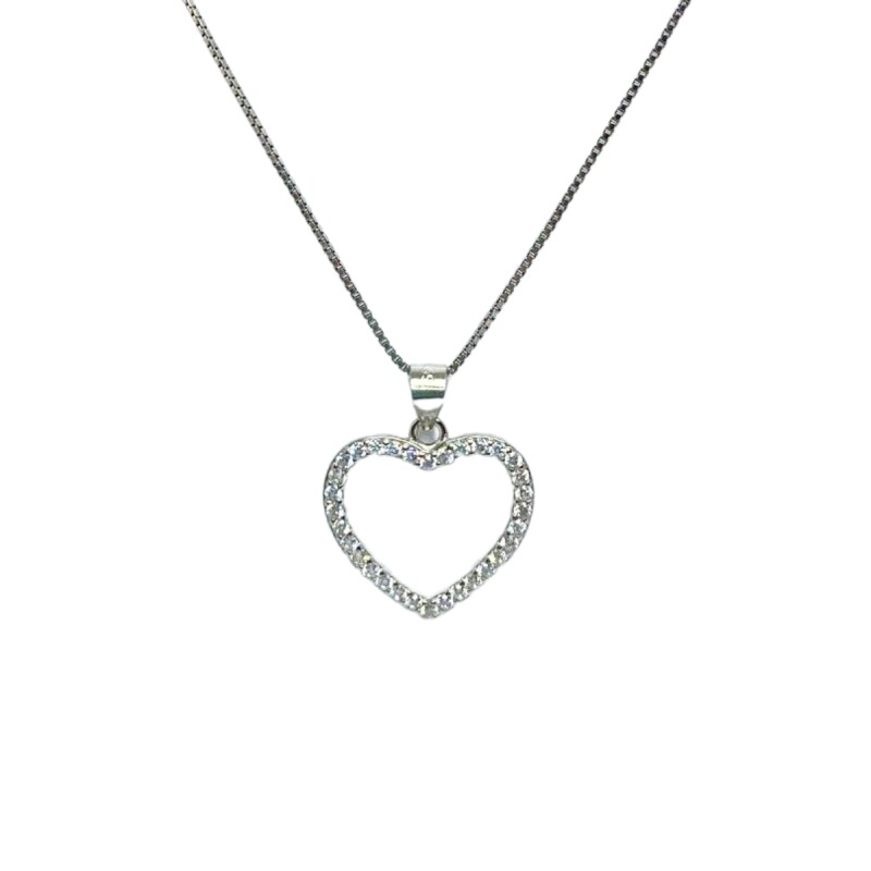 DIJE DE PLATA CORAZON CON CIRCONIAS L6dslf-01641-x3