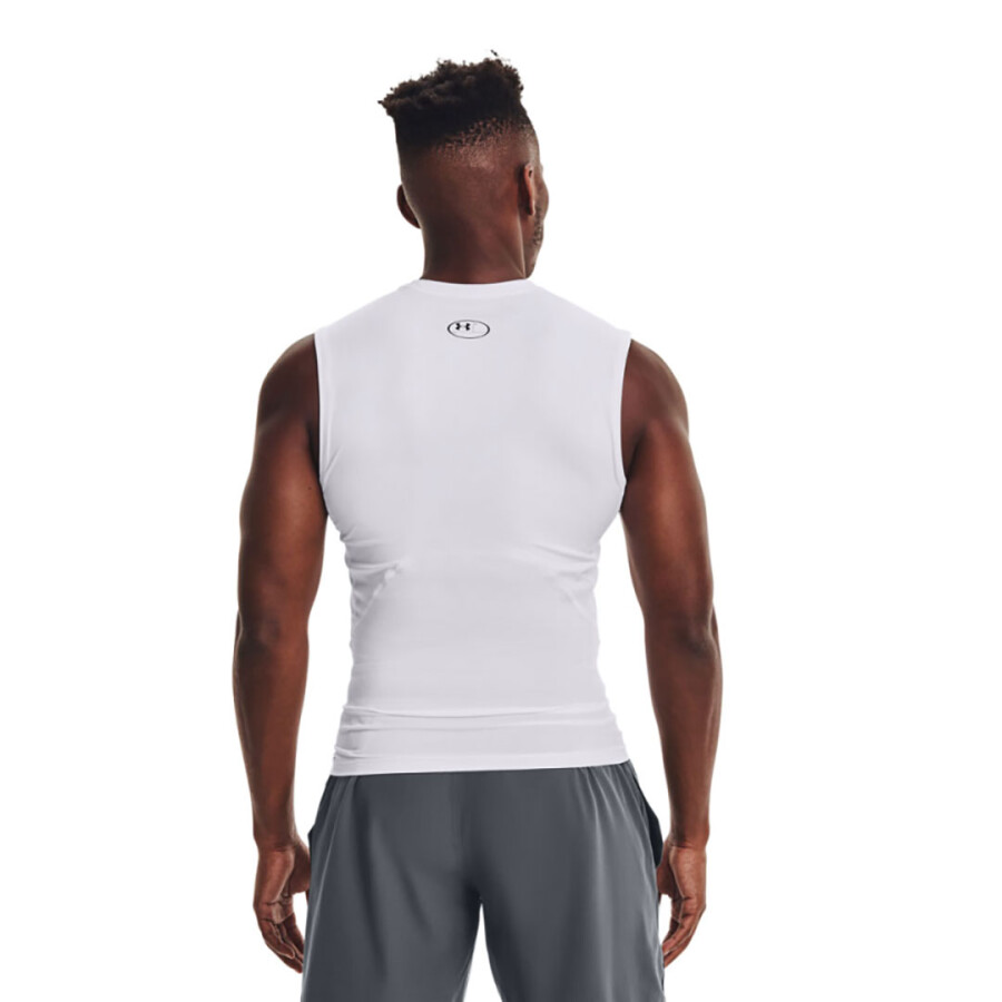 Remera de Hombre Under Armour Heatgear Compression Sleeveless Blanco