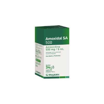Amoxidal Sa Suspensión 500 Mg. 150 Ml. Amoxidal Sa Suspensión 500 Mg. 150 Ml.