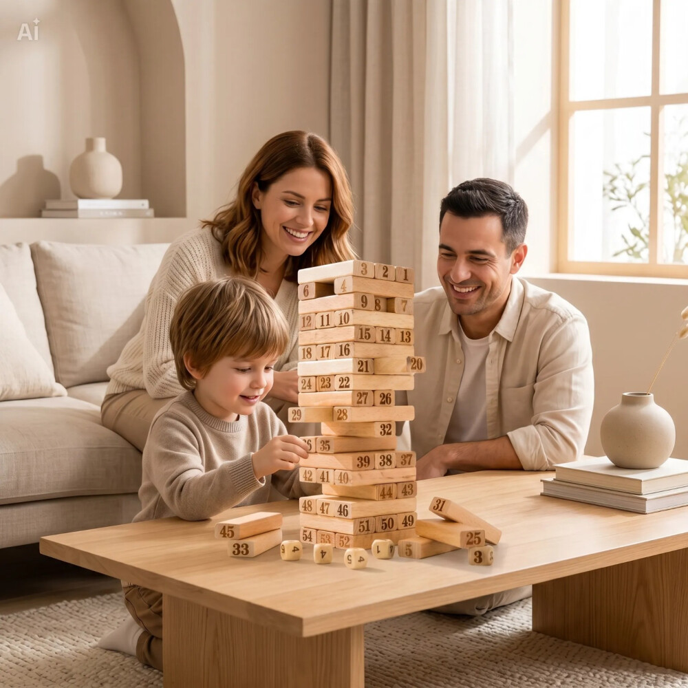 Juego de bloques Jenga color madera Juego de bloques Jenga color madera