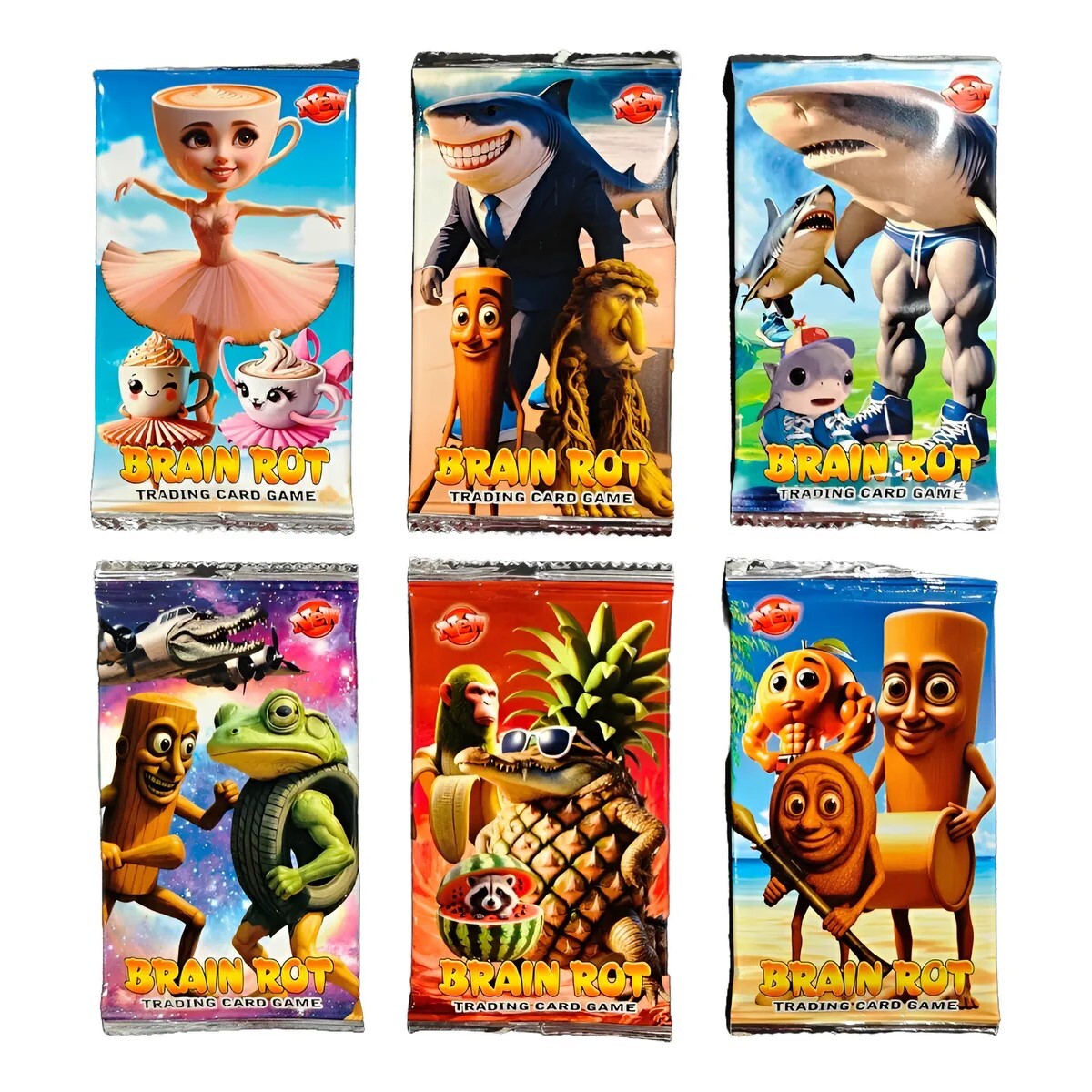 Sobre de Cartas Brain Rot Trading Card Game 8 Unidades 