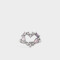 Anillos Chicos Strass Corazón Anillo Corazón Plateado Strass - Plateado