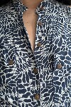 Camisa Gla Azul con blanco