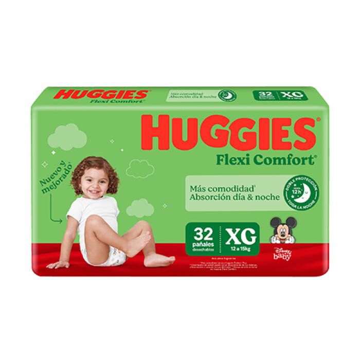 HUGGIES FLEXI CONFORT JUMBO XG 32 UN única