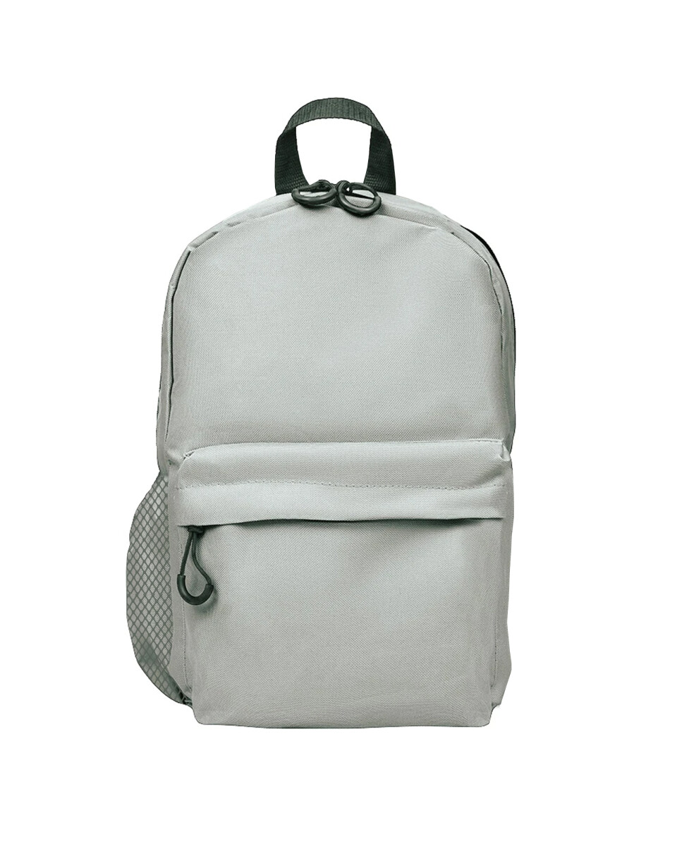 Mochila oxford c/porta botella - Gris plata 