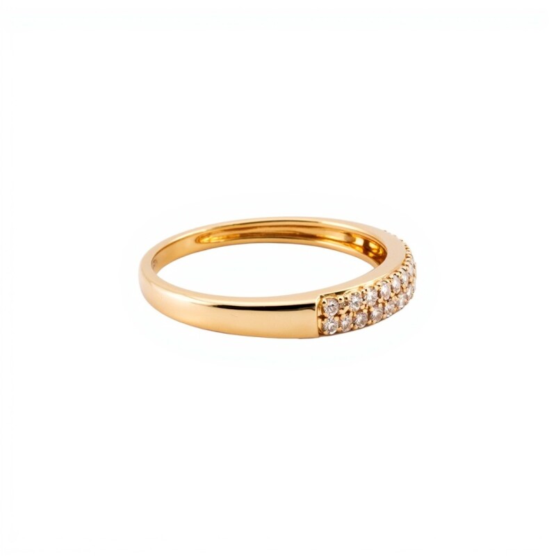 Anillo doble Sin Fin-Oro bajo-Piedra zirconias-AN8018 conpiedra