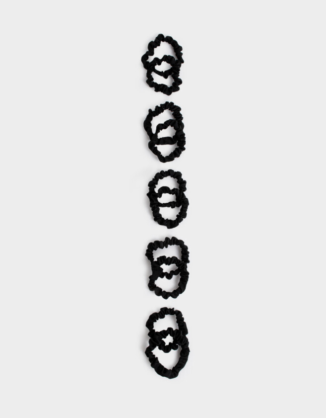 Skunzies Set por 10 Set De Scrunchies - Negro