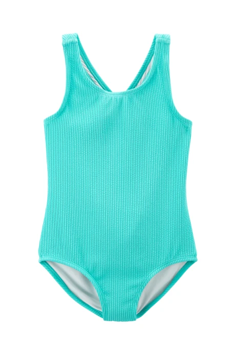 Malla de baño una pieza con protección UPF 50+ espalda cruzada Sin color