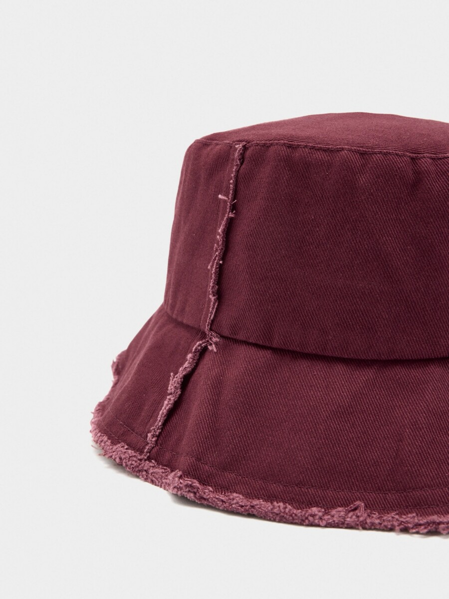 Sombrero Bucket 100% Algodón burdeos
