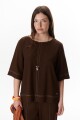 BLUSA LINO EVA MARRON
