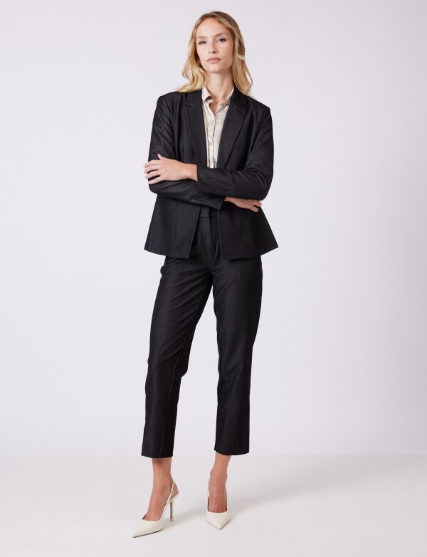 Blazer Denim Stretch NEGRO