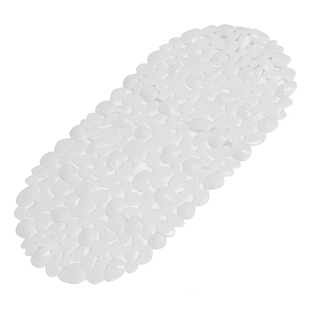 Alfombra Antideslizante Ventosas Ducha Bañera en PVC 65x35cm - Blanco 