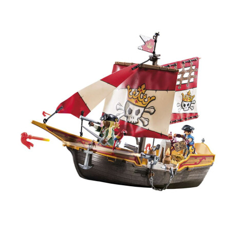 Barco Pirata Playmobil 101 Piezas con Figuras