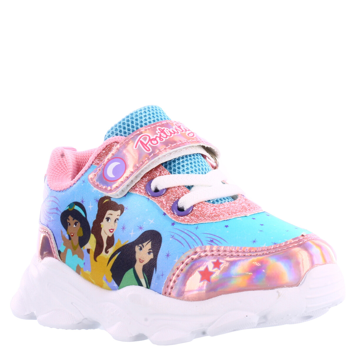 Championes Infantiles Disney Princesa c/Velcro - Celeste - Rosa - Lila 