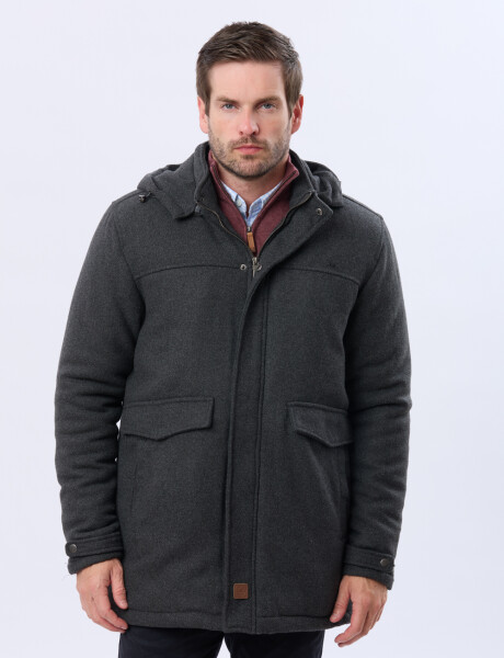 SACO DE PAÑO CON CAPUCHA Gris