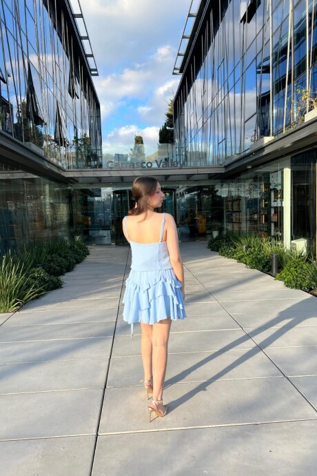 Vestido corto Wind Celeste