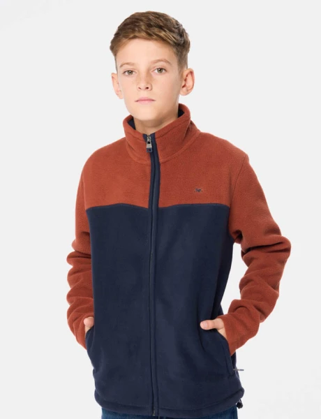 CAMPERA POLAR BICOLOR Bordo