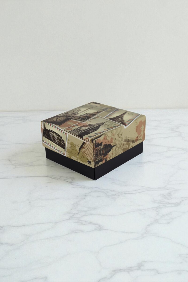 Caja laminada - Caja Ciudades - 15x16x9 cm 