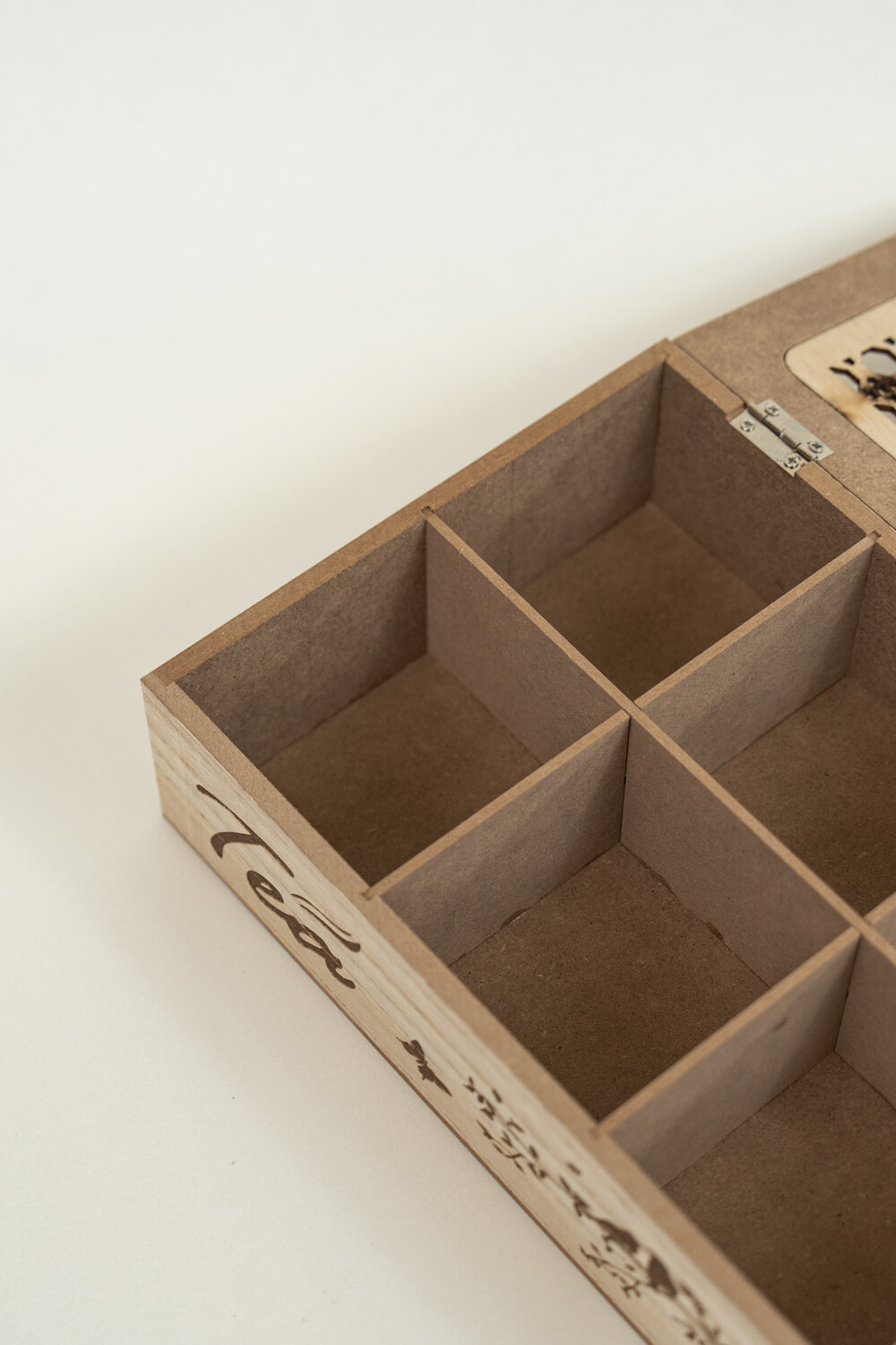 Caja Para Té Esterilla, 6 Separadores Color Unico