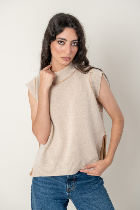 Chaleco belen Beige