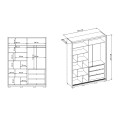 ROPERO FRANCIS 1.8 COLOR FREIJO/OFF WHITE Ropero Francis 1.8 Color Freijo/off White