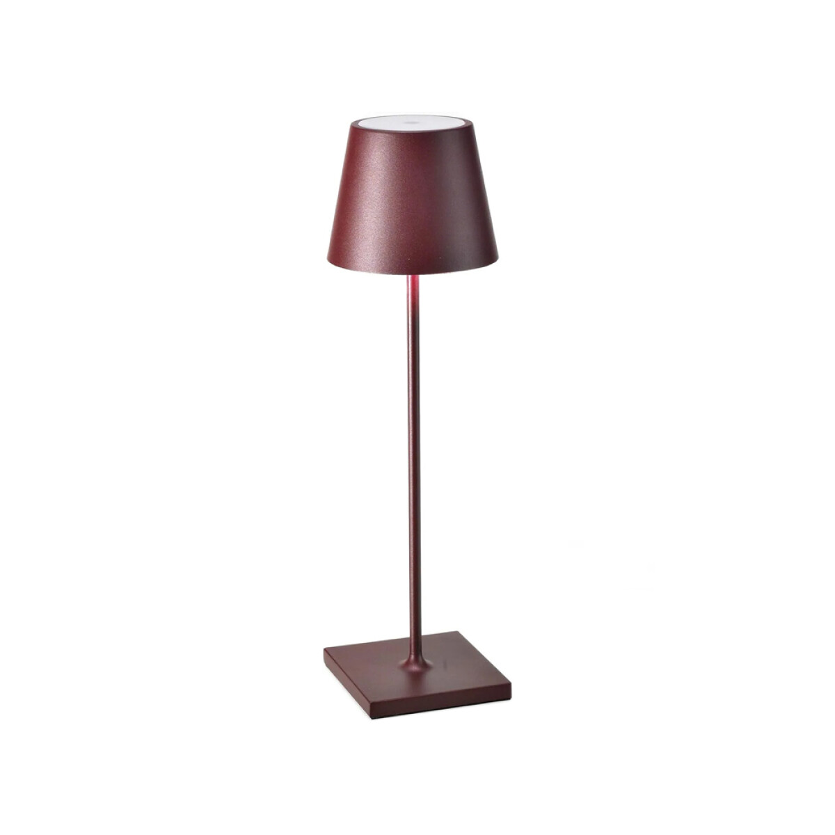 Lámpara de Mesa Roger Recargable Dimerizable Rojo Vino 