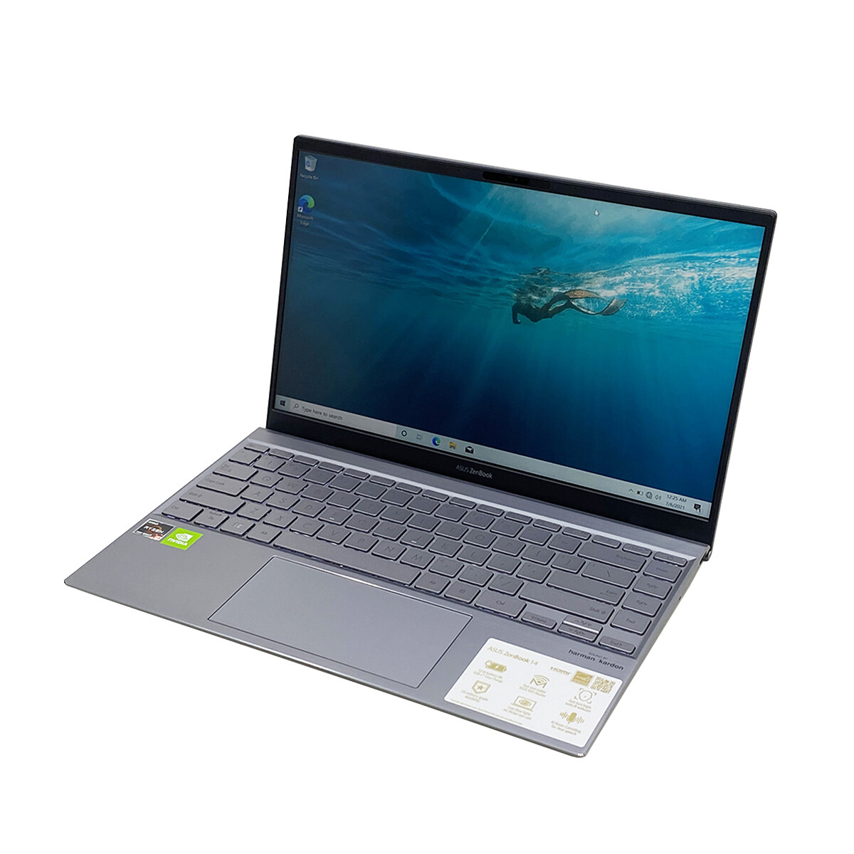 Notebook Asus ZenBook 14. AMD Ryzen 5 5500u. RAM 8GB. Disco Sólido NUEVO 240GB. Pantalla 14". Geforce MX 450 2GB. Win11 