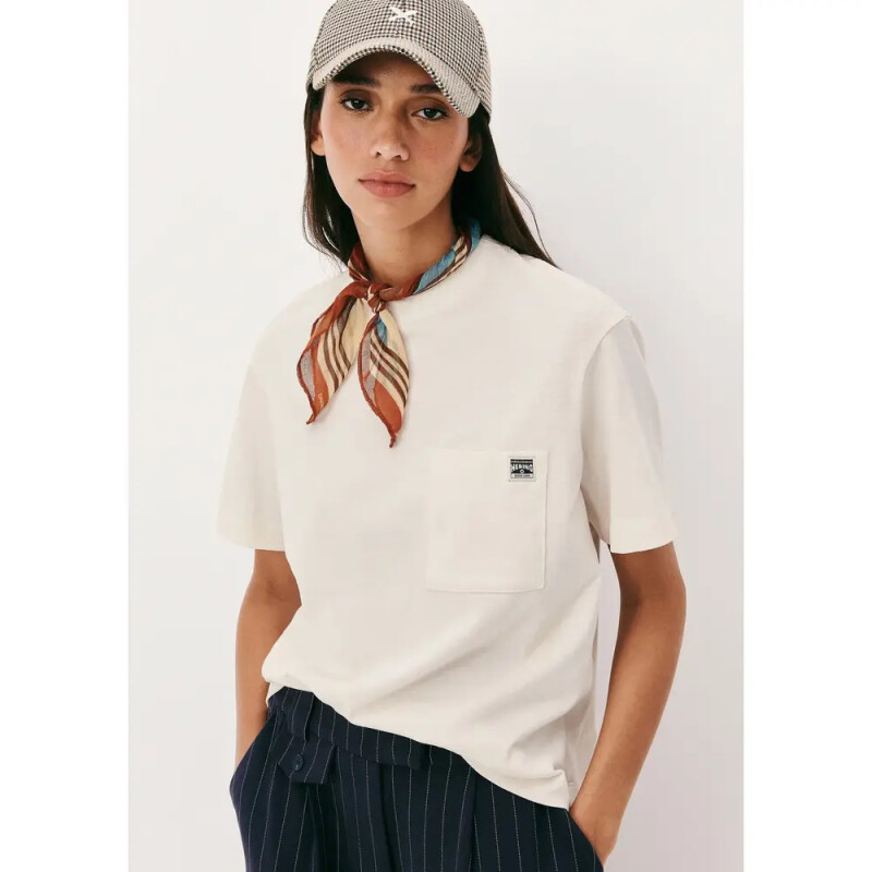 CAMISETA MM FEM BEGE MESCLA