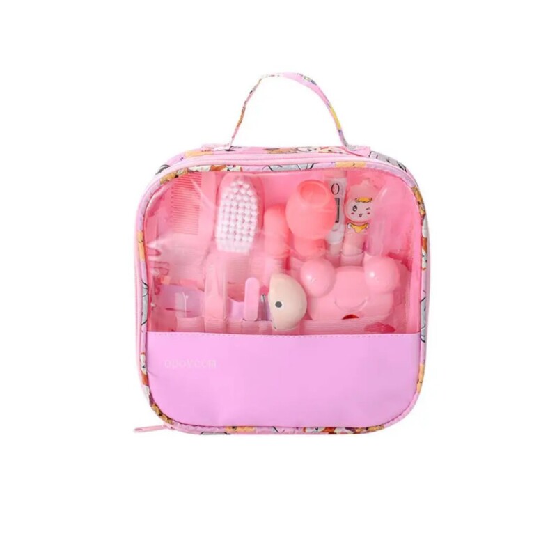 Set Higiene Bebé Cuidado Salud Kit 14 Piezas Completo Color rosa