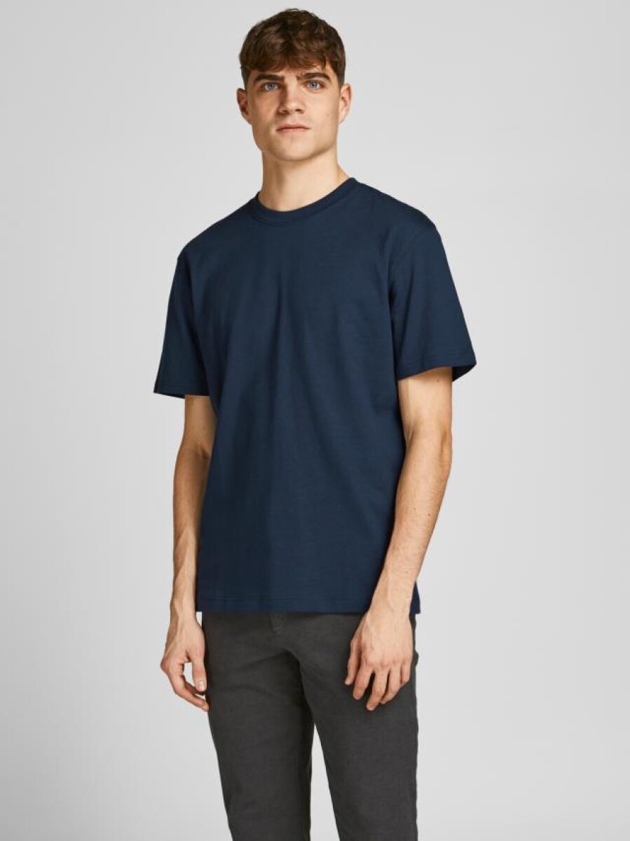 Camiseta Relaxed Básica Oversize - Navy Blazer 