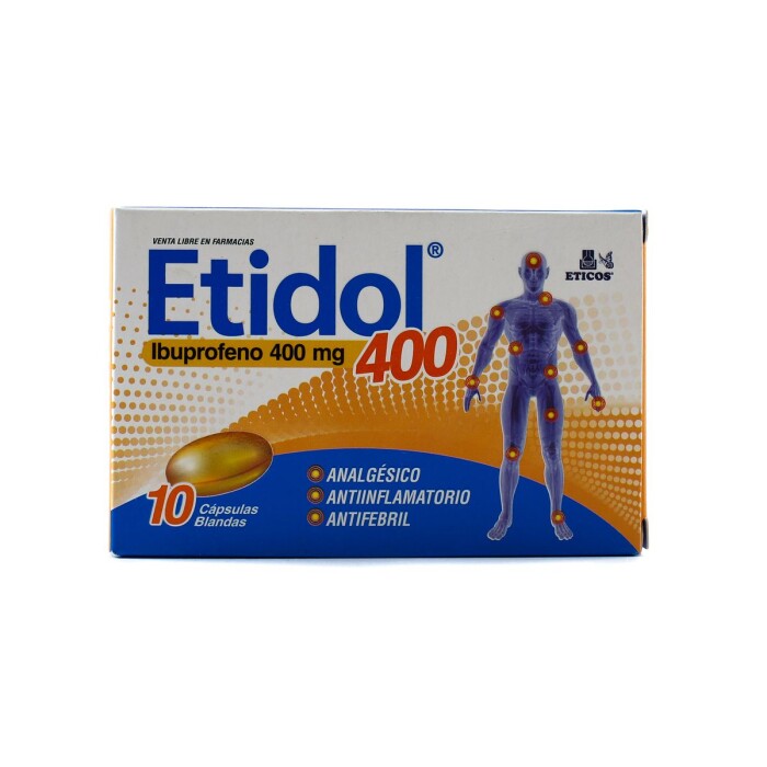 ETIDOL 400 CJ X 10 CÁPS. BLANDAS única