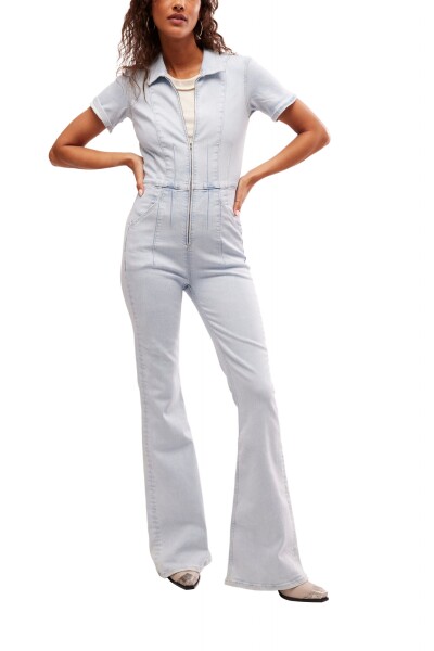 JAYDE FLARE JUMPSUIT Azul Marino