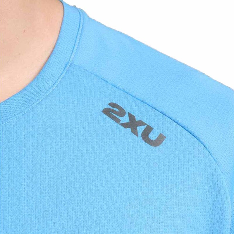 Polo Running Aero Tee Hombre Azure/black Reflective