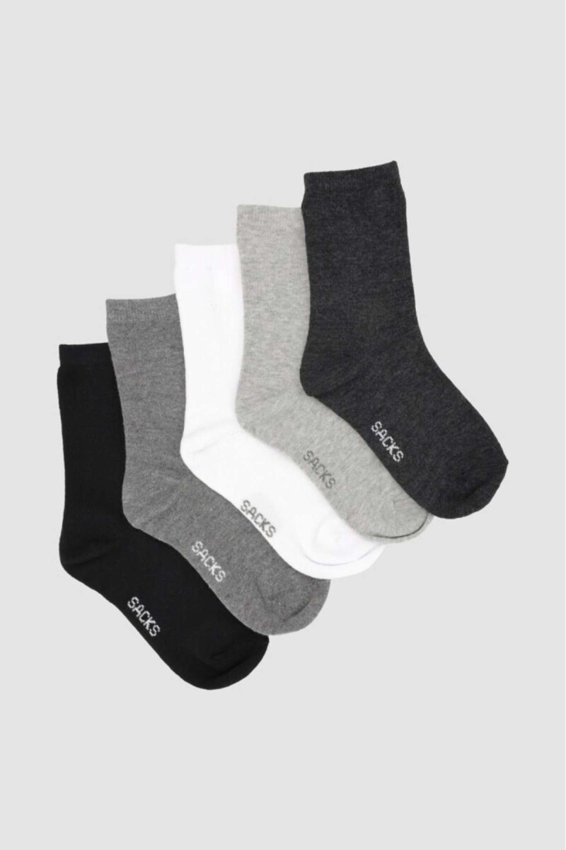 Pack x5 medias lisas infantil jk - Variante 30 