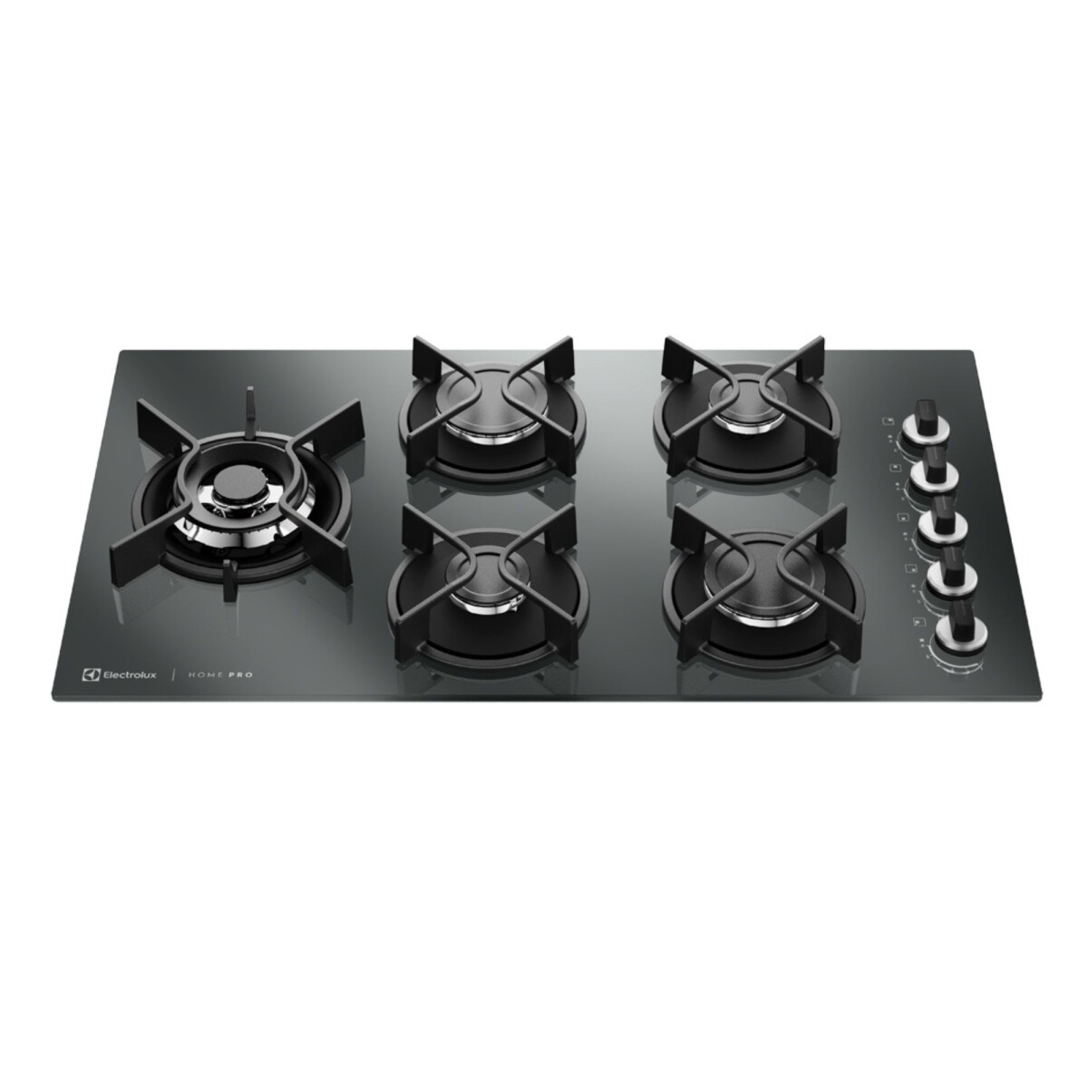 Anafe 5 Hornallas Vidrio HOME PRO - Negro 