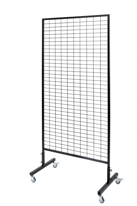 Exhibidor Metal Reja Ruedas Negro Exhibidor Metal Reja Ruedas Negro