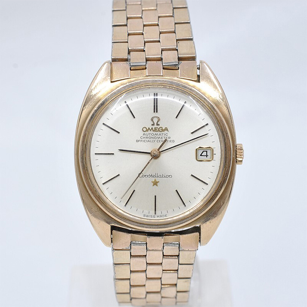 Omega Constellation Enchapado En Oro 168.017 Año 1966 Malla Original Omega Constellation Enchapado En Oro 168.017 Año 1966 Malla Original