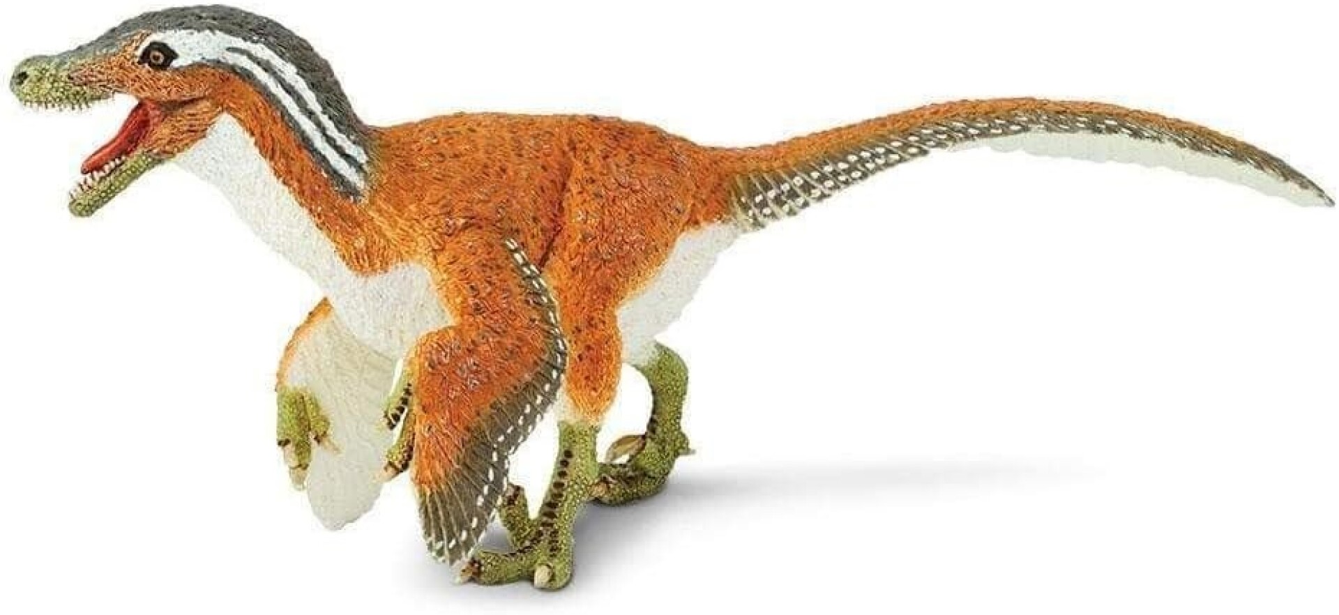 Safari Ltd Figura de Dinosaurio Velociraptor con plumas 100032 